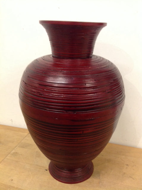 Vase- 21" Red Bamboo