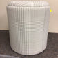 17" Cream & Grey Fabric Tray Top/Storage Ottoman