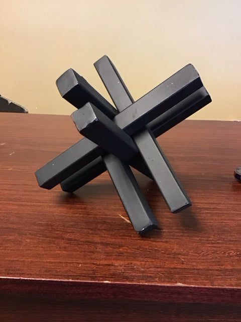 8" Black Metal Ari Jack Sculpture