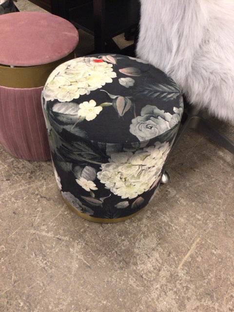Tov Floral Fabric Pouf