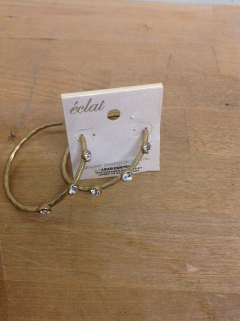 Earrings- E'clat Swarovski Crystal Hoops