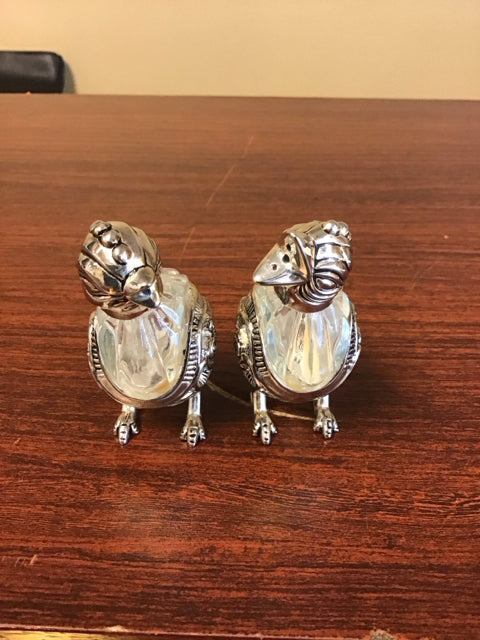 Godinger Crystal & Silver Chicks Salt And Pepper