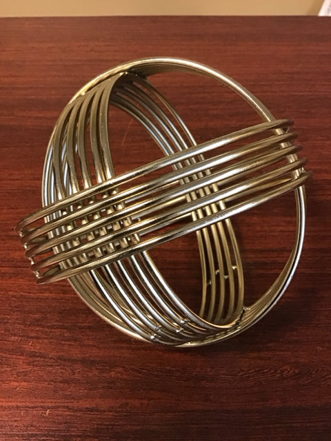 5.5" Gold Metal Decorative Orb