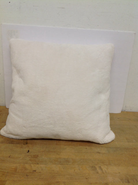 White Velour Plush Pillow