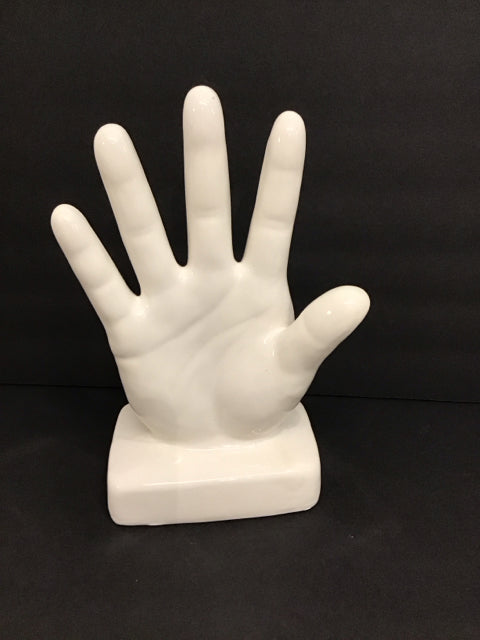 White Ceramic "High Five" Hand