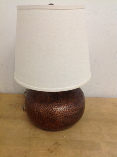 16" Copper Metal Dimple Lamp