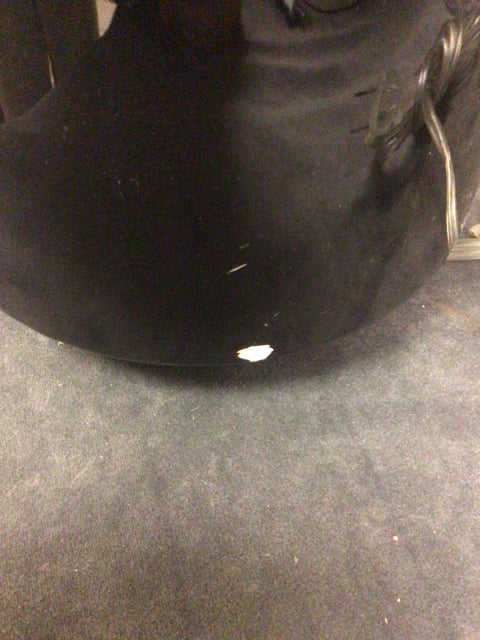 AS-IS Black Ceramic & Brass Table Lamp W/Shade(Chip On Side)