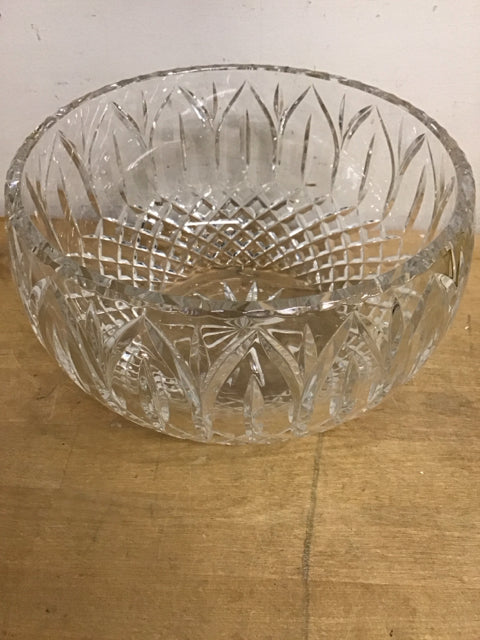 9" Clear Cut Glass Bowl