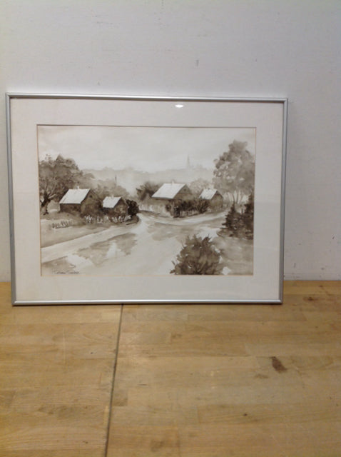 24x18 Framed Watercolor By Tatiana Turchin