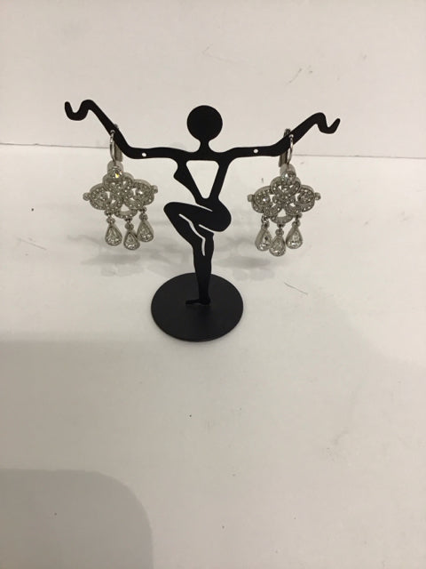 Joan Rivers Rhinestone Dangling Earrings