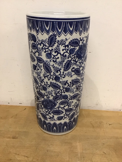 17" Blue & White Umbrella Stand