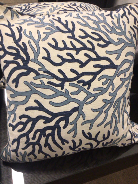 White Coral Pattern Pillow