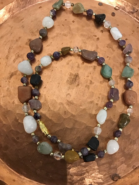 Multi Colored Gemstone Necklace