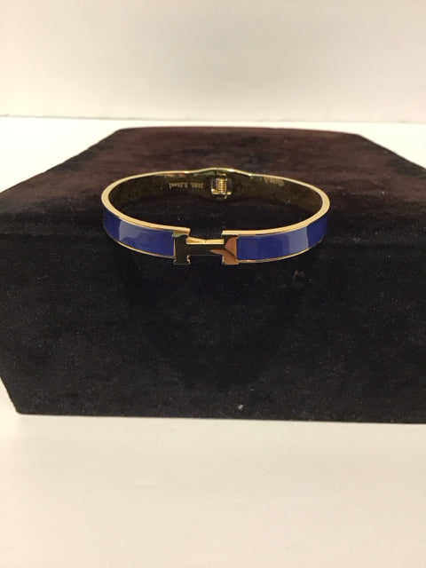 Hermes Style Navy Cuff Bracelet