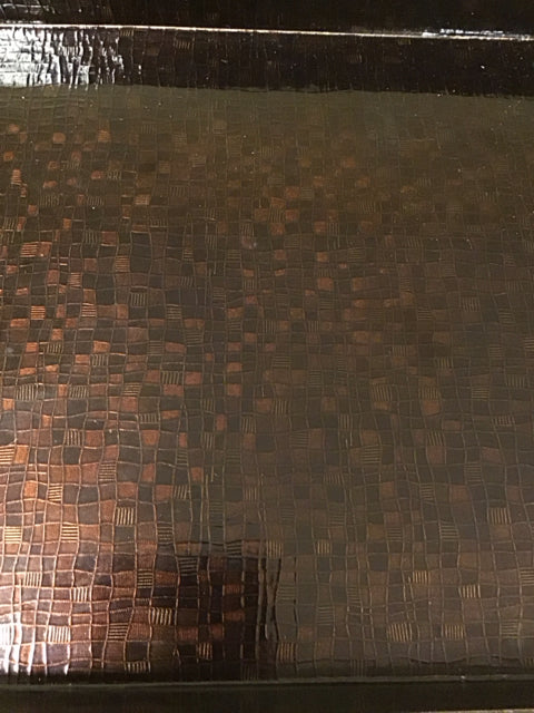 19.5"x13.5" Dark Brown Croc Pattern Tray