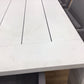 AS-IS 110" City Furniture Linear Dining Table W/8 Lisbon Gray Cushioned Chairs(T