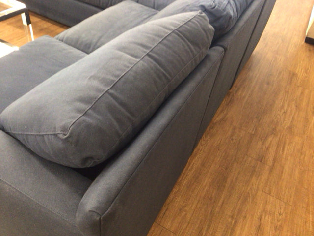 AS-IS Crate and Barrel Barrett II Sleeper 4 PC Sectional(Soiled)