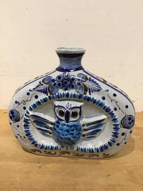 7.5"x9" Mexican Owl Vase