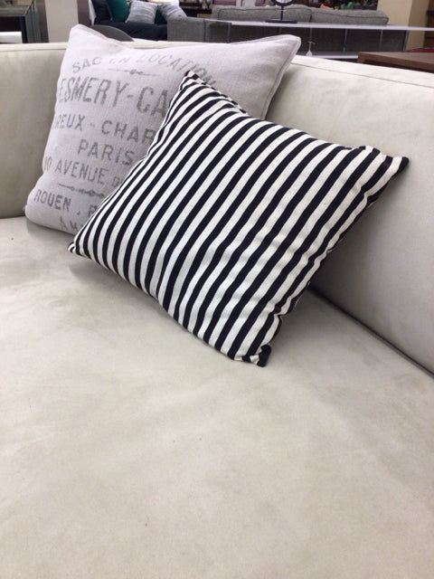 Black & Cream Stripe Pillow