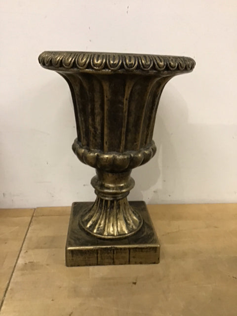 14" Gold Resin Urn