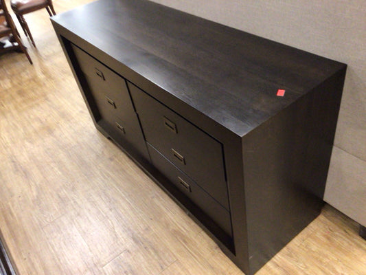 Artefacto Six Drawer Dark Wood Dresser