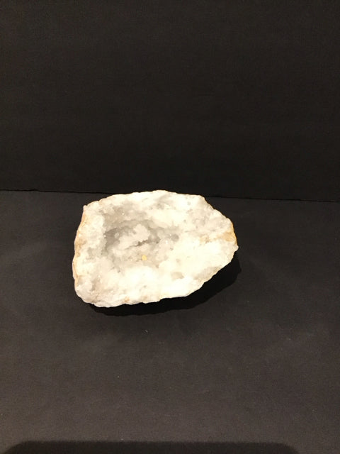 6" Natural White Quartz Crystal Geode