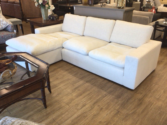 Fabric Two PC Ivory Sectional