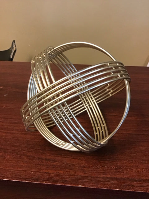 7.5" Gold Metal Decorative Orb