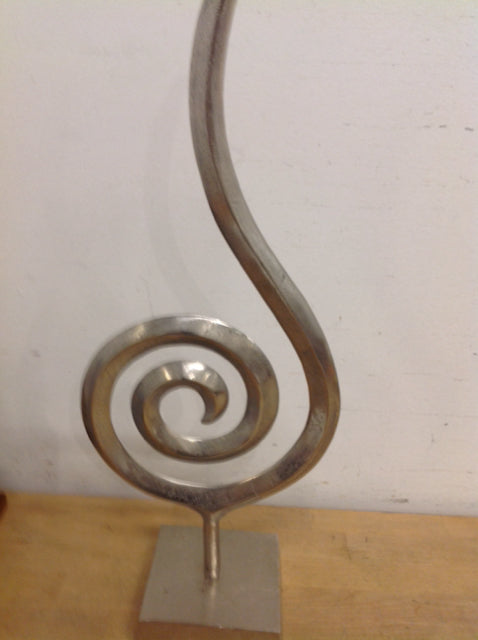 23" Silver Metal Sculpture