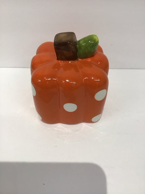 Sq Ceramic Orange Pumpkin