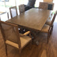 AS-IS RH Grey Wood Extension Dining Table W/6 Chairs