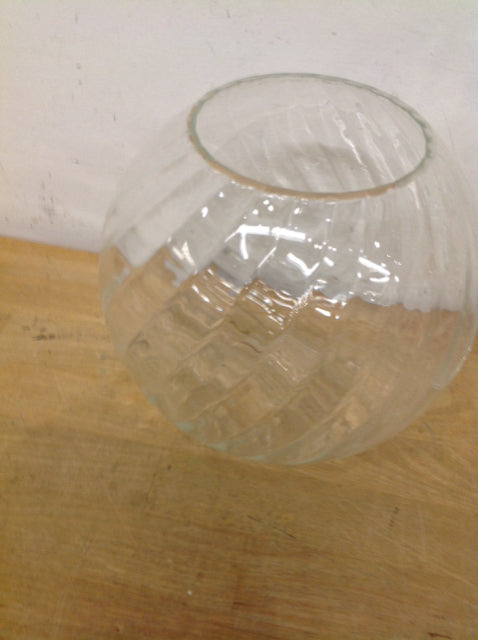 Vase- 7" Clear Glass