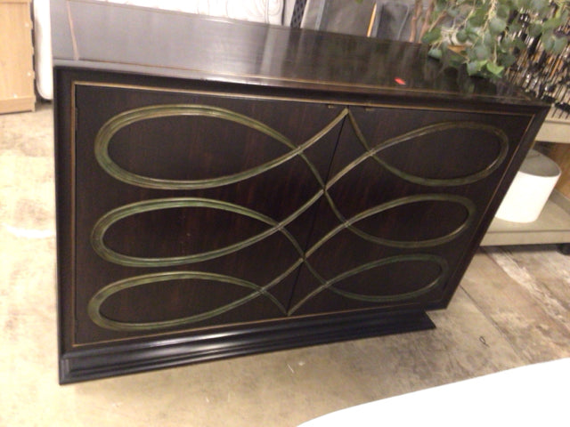 57"W × 23"D × 40"H AS-IS Henredon Hollywood Regency Credenza(Top Scratched)