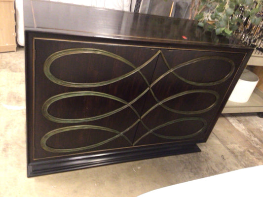 57"W × 23"D × 40"H AS-IS Henredon Hollywood Regency Credenza(Top Scratched)