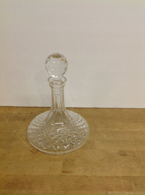 10" Carved Crystal Wine Decanter