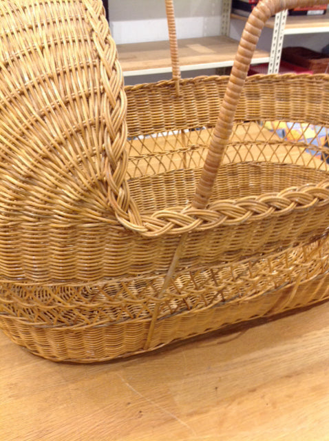 Basket- 30" Vintage Wicker Moses