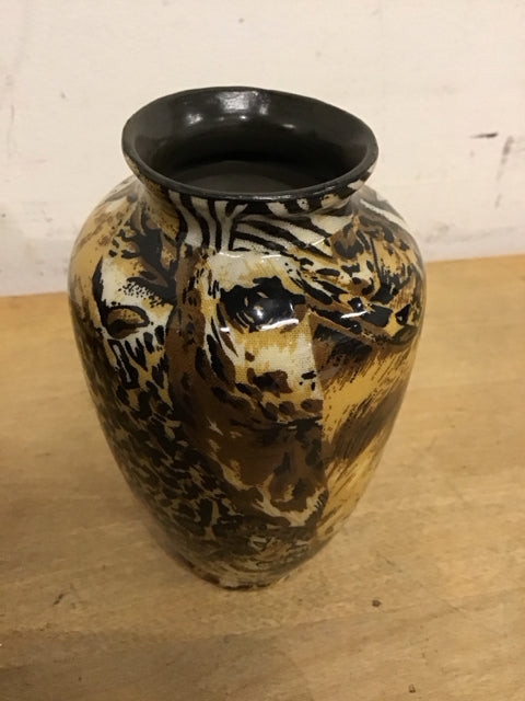 7" La Vie Safari Patchwork Print Vase