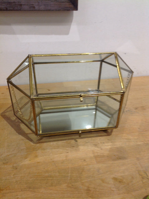 12" Brass & Glass Display  Box