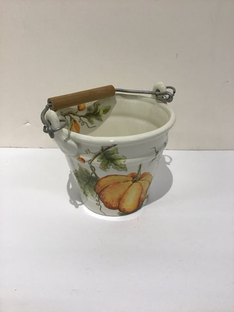 7" Maxcera Ceramic Fall Bucket Planter
