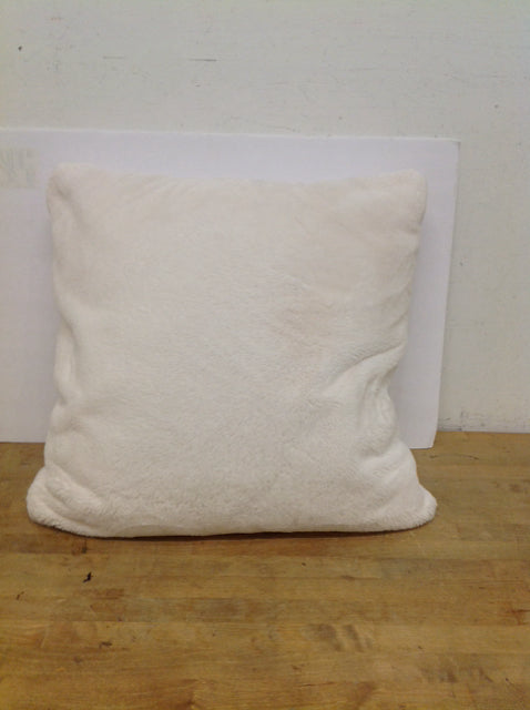 White Velour Plush Pillow