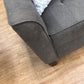 AS-IS Havertys Grey Fabric Tufted Sofa (Some Discolor)