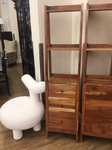 70 1/2" Wood Three Drawer Tall Bookcase