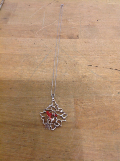 Necklace - 925 Coral Pendent