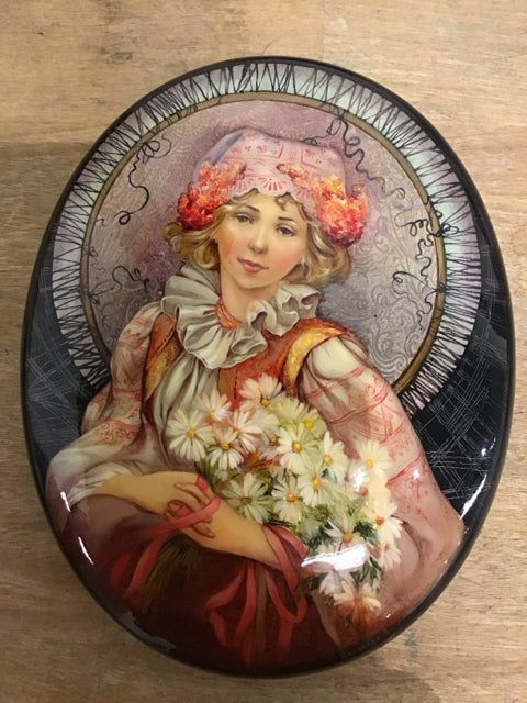 5"x4" Vintage Art Noveau Style Trinket Box