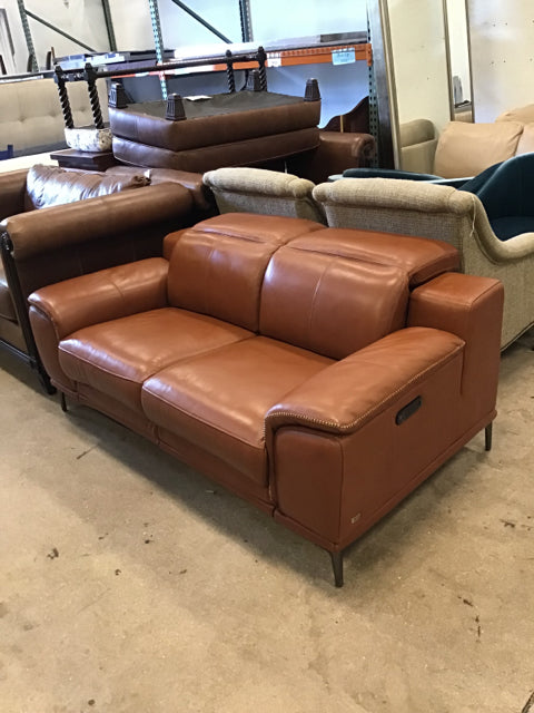 Muse Texas Toffee Leather Reclining Love Seat