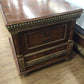 AS-IS 18" X 33" X 31" Brwon Wood Gold Accent Three Drawer Nightstand