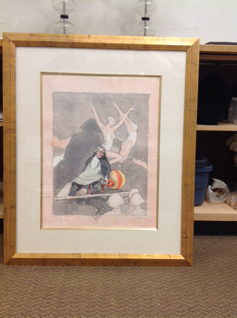 31x37.5 Framed Hans Fitze "Leading Actor"