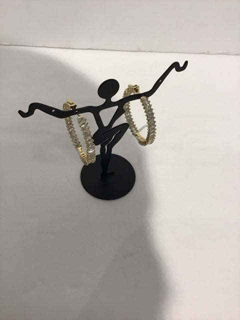 Cartier Style Gold In/Out Earrings