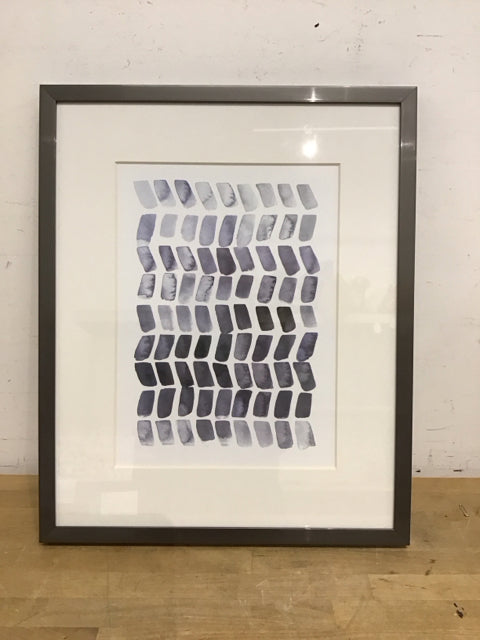 22x18 Framed Grace Popp "Watercolor Chevron" Print on Paper