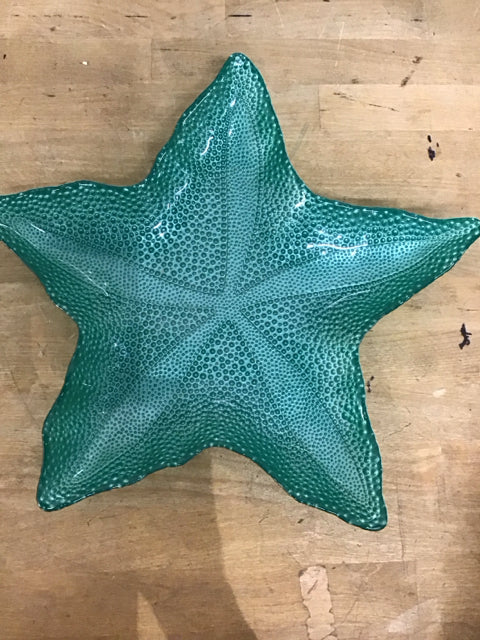 14" Aqua Starfish Tray